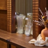 Amber glass vase for living room decoration, Nordic style, high appearance level home flower arrangement details Picture